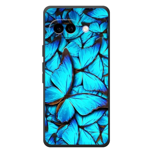 Чохол з принтом «Сині метелики» для Google Pixel 10a Чохол з принтом «Сині метелики» для Google Pixel 10a