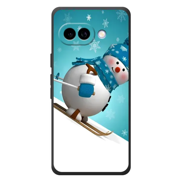 Чохол з принтом «Сніговик на лижах» для Google Pixel 10a