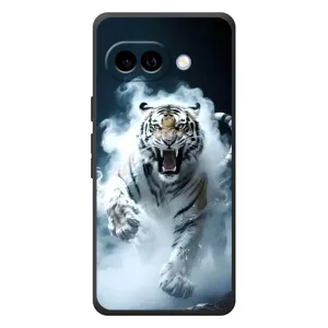 Чохол з картинкою 'Хижаки' для Google Pixel 10a (Білий тигр у диму)