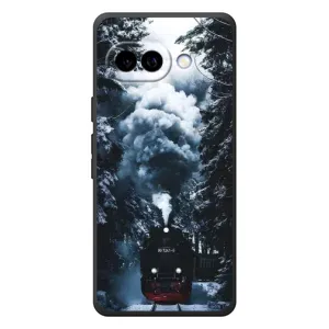 Новорічні, Святкові Чохли для Google Pixel 10a - 2024 год (Зимовий потяг)