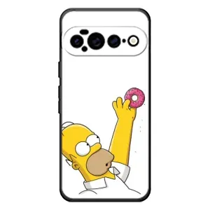 Чехол с Симпсонами для Google Pixel 11 Pro XL (VPrint) (Гомер с пончиком)