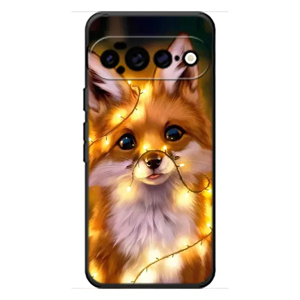 Чехол с принтом «Лисичка в гирляндах» для Google Pixel 11 Pro XL Чехол с принтом «Лисичка в гирляндах» для Google Pixel 11 Pro XL