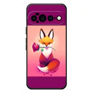 Чехлы с картинкой Лисички для Google Pixel 11 Pro XL (VPrint) (Лисичка с розочкой)