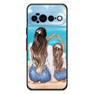 Чехол с печатью для Google Pixel 11 Pro XL - (Мама с ребенком) (AlphaPrint) (Мама с доченькой)
