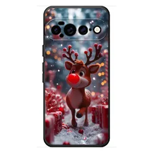 Яркий чехол для Google Pixel 11 Pro XL с Зимними Оленятами (Олень среди подарков)