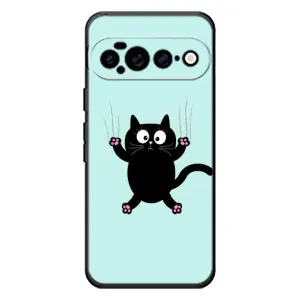 Чехол с принтом для Google Pixel 11 Pro XL (AlphaPrint) Модные коты (Падающий кот)