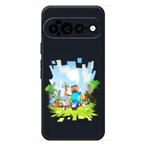 Чехол Майнкрафт на Google Pixel 11 Pro XL (AlphaPrint) Minecraft (персонажи Minecraft)