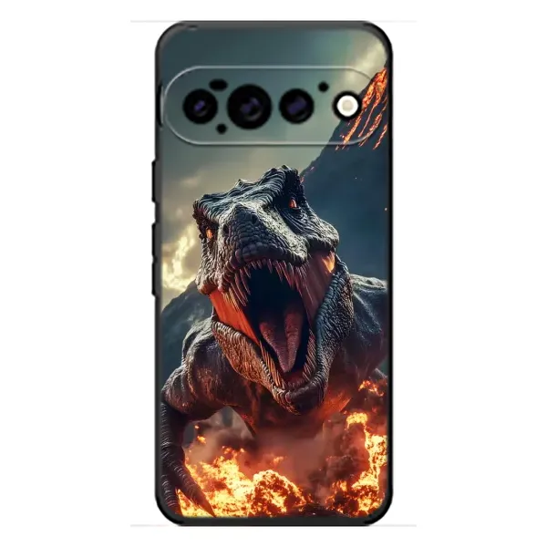 Чохол з принтом «Вогняний динозавр» для Google Pixel 11 Pro