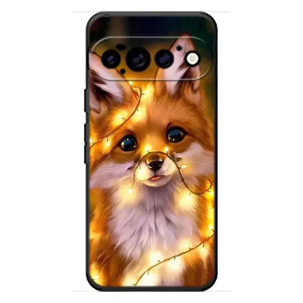Чохол з принтом «Лисичка в гірляндах» для Google Pixel 11 Pro Чохол з принтом «Лисичка в гірляндах» для Google Pixel 11 Pro