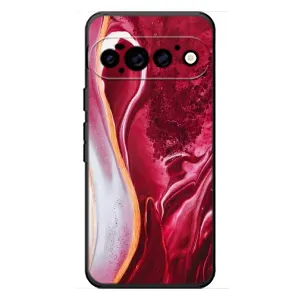 Чохол з принтом «Мрамор червоний» для Google Pixel 11 Pro