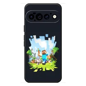 Чохол з принтом «персонажі Minecraft» для Google Pixel 11 Pro