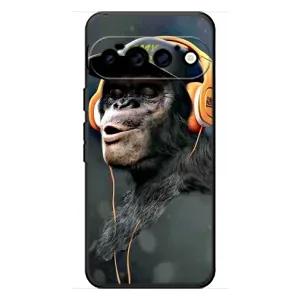 Чехол с Обезьянами Google Pixel 11 Pro - (AlphaPrint) (В наушниках)