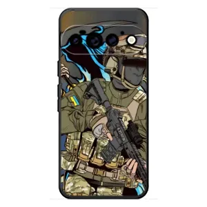 Чехлы с картинкой ЗСУ для Google Pixel 11 Pro (AlphaPrint) (Воин ВСУ)
