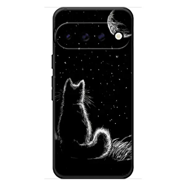 Чохол з принтом «Котик і місяць» для Google Pixel 11 Чохол з принтом «Котик і місяць» для Google Pixel 11