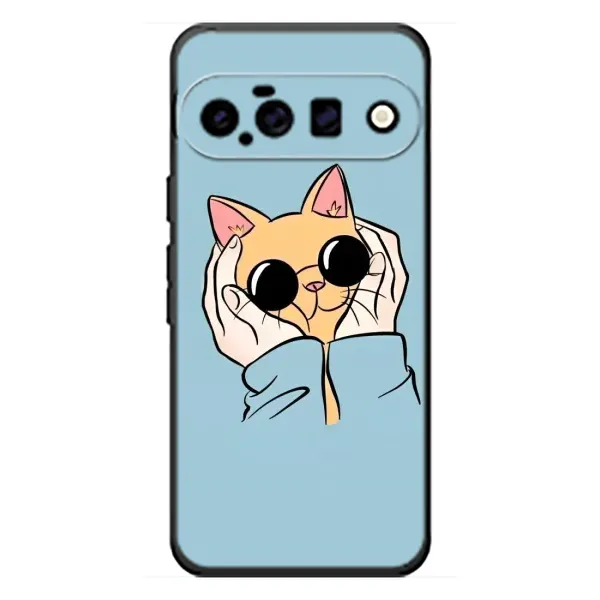 Чехол с принтом «Котик в очках» для Google Pixel 11