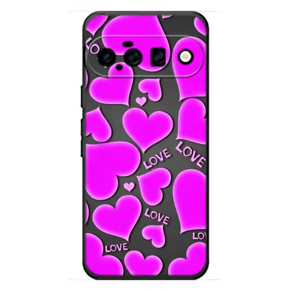 Чохол з принтом «Pink hearts» для Google Pixel 11 Чохол з принтом «Pink hearts» для Google Pixel 11