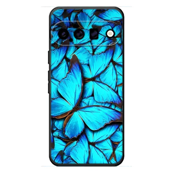 Чохол з принтом «Сині метелики» для Google Pixel 11