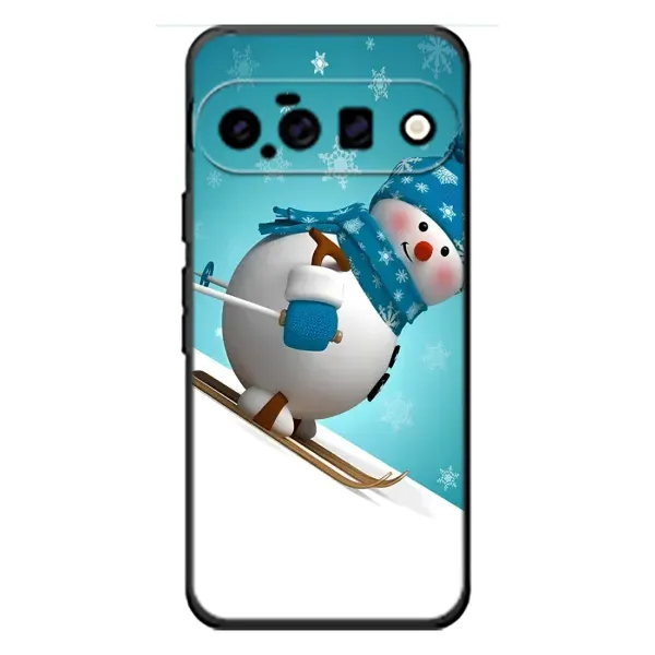 Чехол с принтом «Снеговик на лыжах» для Google Pixel 11 Чехол с принтом «Снеговик на лыжах» для Google Pixel 11