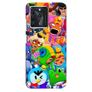 Чехлы Brawl Stars для Google Pixel 2 XL (AlphaPrint) (Герои Бравл Старс)