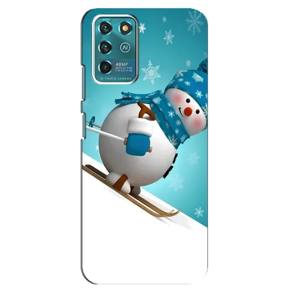 Чехол с принтом «Снеговик на лыжах» для Google Pixel 2