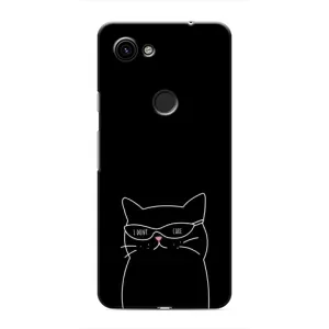 Чехол с рисунком кот на Google Pixel 3 XL (Равнодушный кот)