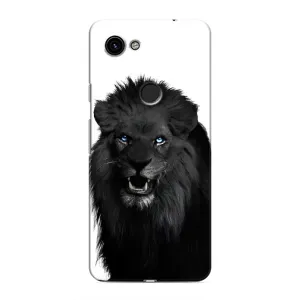 Чехлы с картинками животных Google Pixel 3 XL (Черный ЛЕВ)