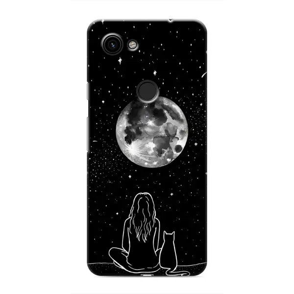 Чехол с принтом «Девушка с котом» для Google Pixel 3 XL