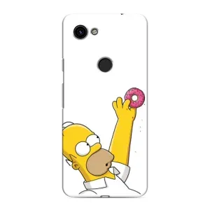 Чехол с Симпсонами для Google Pixel 3 XL (VPrint) (Гомер с пончиком)