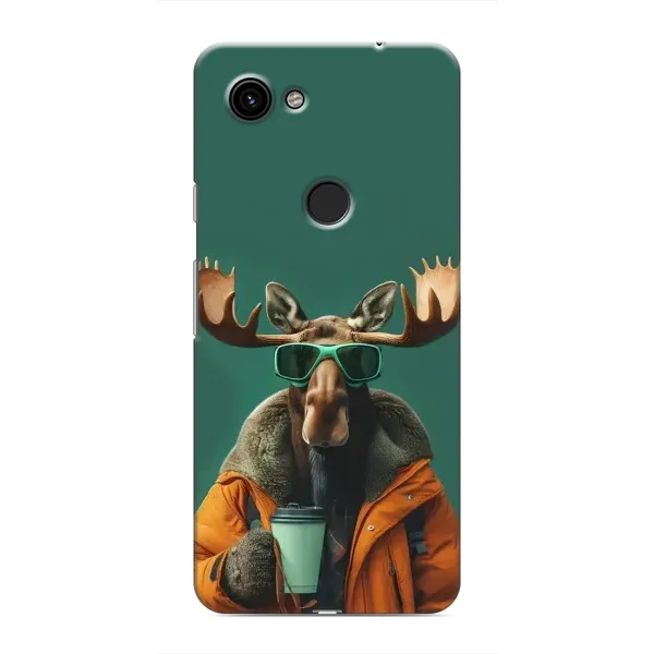 Чехол с принтом «Лось с кофе» для Google Pixel 3 XL