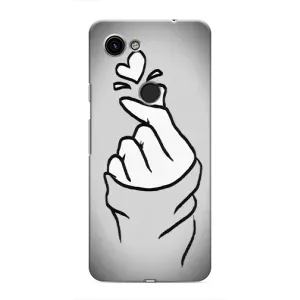 Чехол с принтом для Google Pixel 3 XL (AlphaPrint - Знак сердечка) (Значок Love)