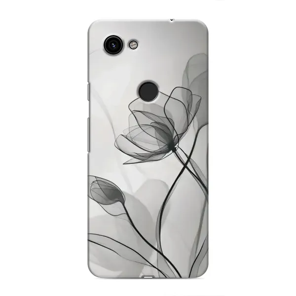 Чохол з принтом «Чорні квіти» для Google Pixel 3a XL