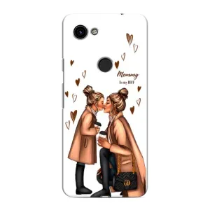 Чехол с печатью для Google Pixel 3a XL - (Мама с ребенком) (AlphaPrint) (Дочка и мама)