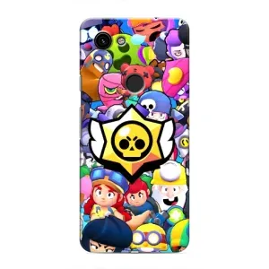 Чехол для Google Pixel 3a XL Бравл Старс (VPrint) (Лого Brawl Stars)