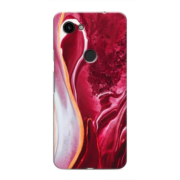 Чехол с принтом «Мрамор красный» для Google Pixel 3a XL