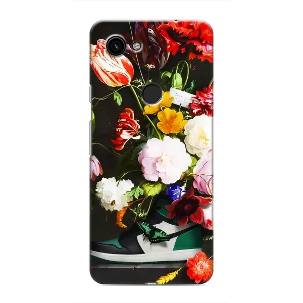 Чохол з принтом «Nike цветы» для Google Pixel 3a XL