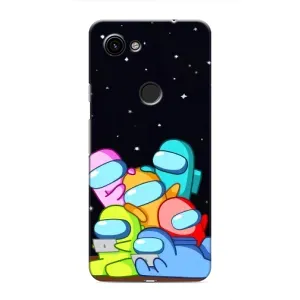 Чехол Амонг Ас для Google Pixel 3a XL (AlphaPrint) (Скины в космосе)