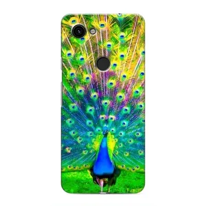 Чохол з пташками на Google Pixel 3a XL (VPrint) (Яскравий Павлин)