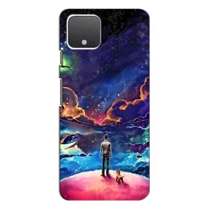 Космічні Чохли для Ґуґл Піксель 4 XL (VPrint) (Вид Галактики)