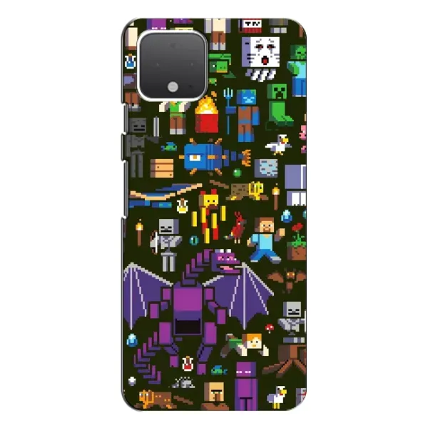Чохол з принтом «Колаж Майнкрафт» для Google Pixel 4 XL