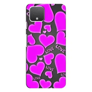 Чехлы для любимой на Ґуґл Піксель 4 XL (VPrint) (Pink hearts)