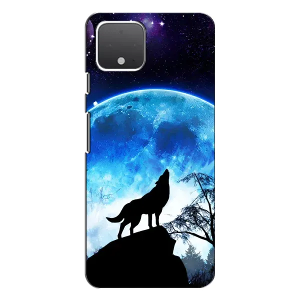 Чохол з принтом «Вовк на місяць» для Google Pixel 4 XL