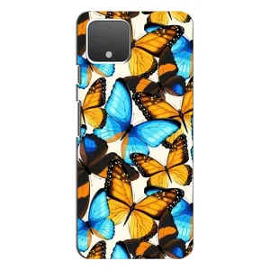 Чохол з принтом для Ґуґл Піксель 4 XL - (Прикольні) (AlphaPrint) (Яскраві метелики)