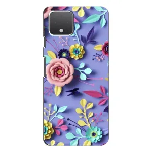 Чехлы с Цветами для Google Pixel 4 (VPrint) (Цветочный дизайн)