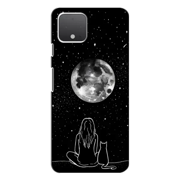 Чехол с принтом «Девушка с котом» для Google Pixel 4 Чехол с принтом «Девушка с котом» для Google Pixel 4
