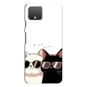 Чехол с рисунком кот на Google Pixel 4 (Коты в очках)