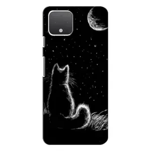 Чехол с принтом для Google Pixel 4 (AlphaPrint) Модные коты
