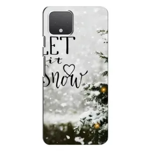 Новогодние, Праздничные Чехлы для Google Pixel 4 - 2024 год (Let it snow)