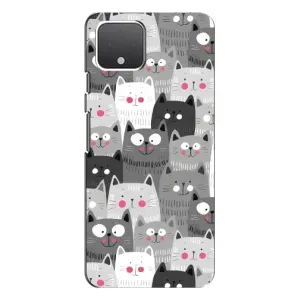 Чехлы с Котиками для Google Pixel 4 (VPrint) (Рисованные котики)