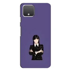 Чехлы Венсдей на Google Pixel 4 Уэнсдей (AlphaPrint) (Уэнздей в черном)