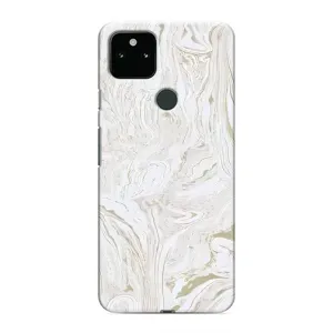 Мраморный чехол на Google Pixel 4a 5G (VPrint) (Белый мрамор)